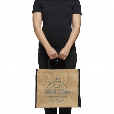 Logotrade corporate gifts photo of: Harry coloured edge jute tote bag 25L