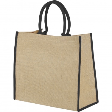 Logo trade advertising products image of: Harry coloured edge jute tote bag 25L