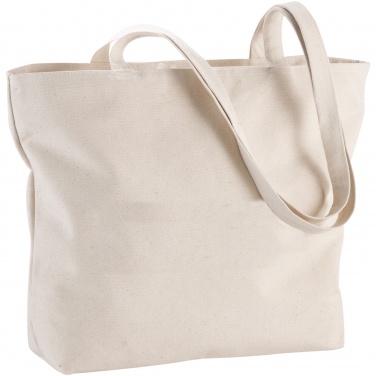 Logotrade promotional item picture of: Ningbo 320 g/m² zippered cotton tote bag 15L