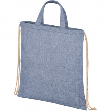 Logo trade promotional giveaway photo of: Pheebs 210 g/m² recycled drawstring bag 6L