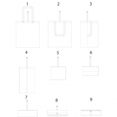 Logotrade promotional product picture of: Nevada 100 g/m² cotton foldable tote bag 7L