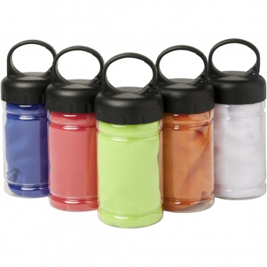 Logo trade promotional merchandise photo of: Remy cooling towel in PET container