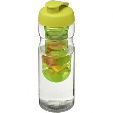 Logo trade business gifts image of: H2O Active® Base 650 ml flip lid sport bottle & infuser