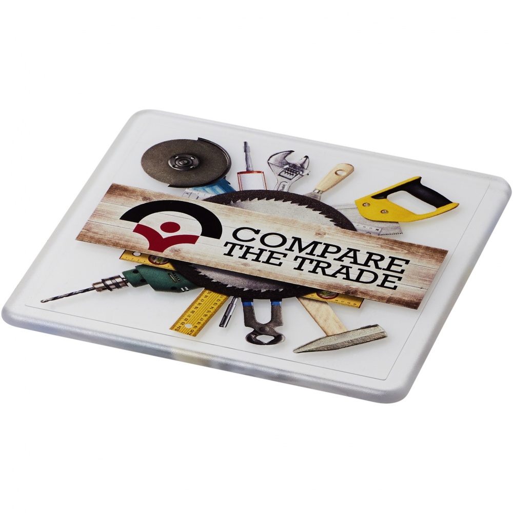 Logo trade corporate gifts image of: Renzo square plastic coaster