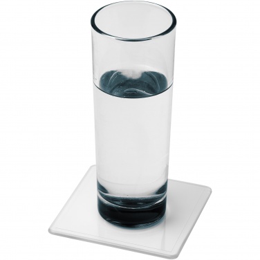Logo trade promotional gift photo of: Renzo square plastic coaster