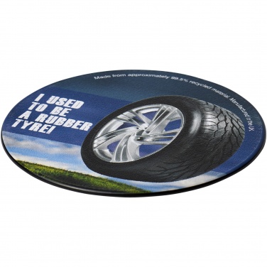 Logo trade promotional items image of: Brite-Mat® round coaster with tyre material