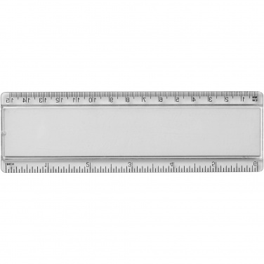 Logo trade promotional item photo of: Ellison 15 cm plastic insert ruler