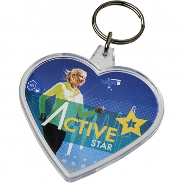 Logo trade promotional gift photo of: Combo heart-shaped keychain