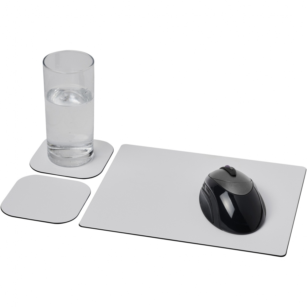 Logotrade promotional items photo of: Brite-Mat® mouse mat and coaster set combo 3