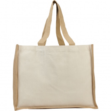 Logo trade corporate gifts picture of: Varai 320 g/m² canvas and jute shopping tote bag 23L
