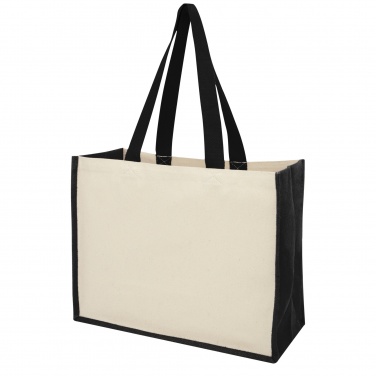 Logo trade advertising products image of: Varai 320 g/m² canvas and jute shopping tote bag 23L