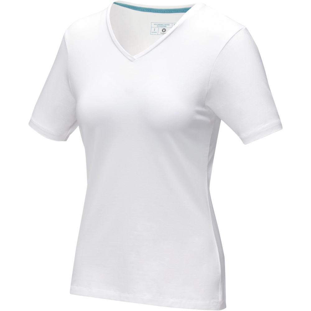 Logotrade promotional item picture of: Kawartha short sleeve women's organic V-neck t-shirt
