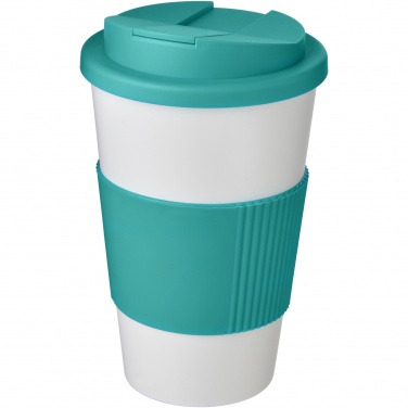Logo trade advertising product photo of: Americano® 350 ml tumbler with grip & spill-proof lid