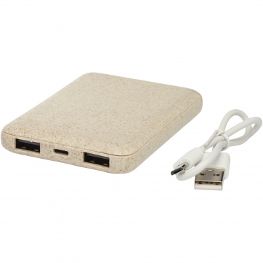 Logotrade business gifts photo of: Asama 5000 mAh wheat straw power bank