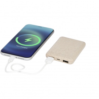 Logo trade promotional items picture of: Asama 5000 mAh wheat straw power bank