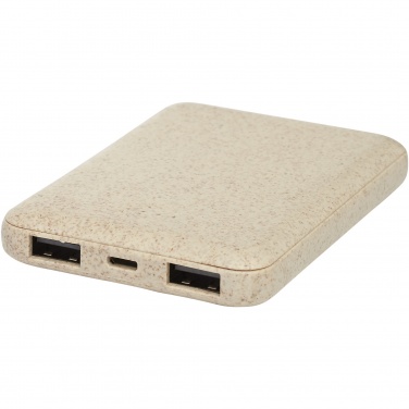Logotrade advertising products photo of: Asama 5000 mAh wheat straw power bank