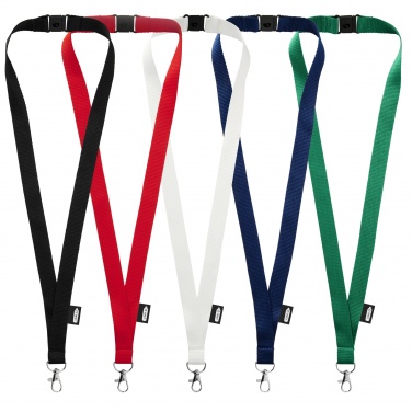 Logotrade promotional item picture of: Tom recycled PET lanyard with breakaway closure