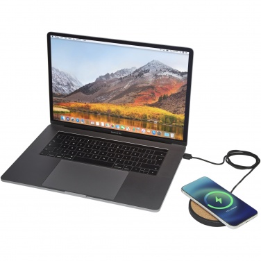 Logotrade promotional merchandise photo of: Kivi 10W limestone/cork wireless charging pad