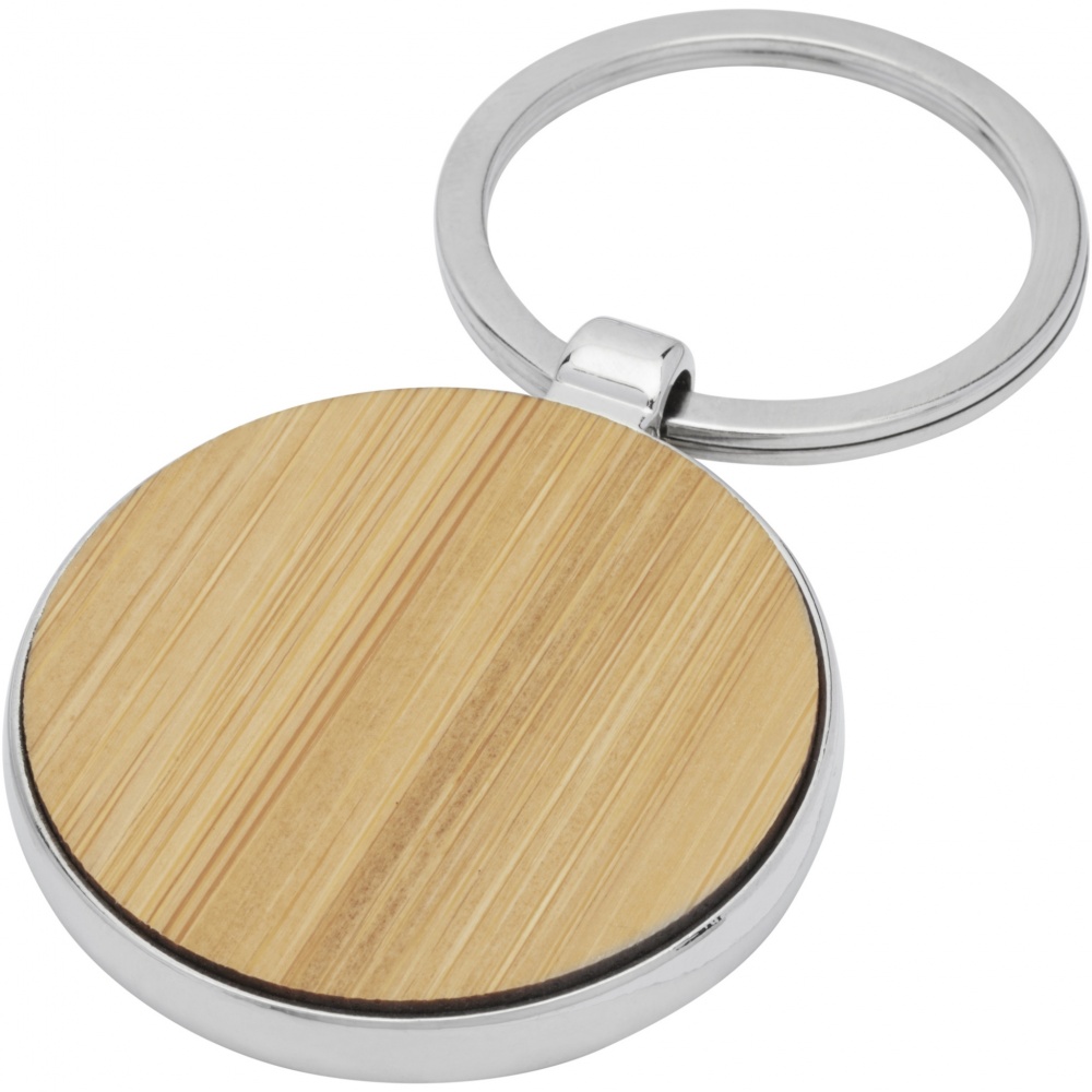 Logo trade promotional merchandise picture of: Nino bamboo round keychain