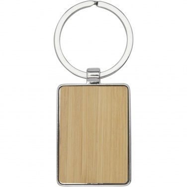 Logo trade promotional item photo of: Neta bamboo rectangular keychain