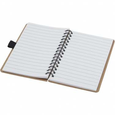 Logotrade promotional merchandise photo of: Cobble A6 wire-o recycled cardboard notebook with stone paper