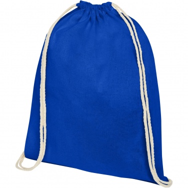 Logo trade business gift photo of: Oregon 140 g/m² cotton drawstring bag 5L