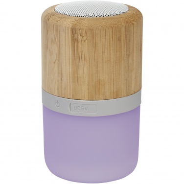 Logo trade advertising products picture of: Aurea bamboo Bluetooth® speaker with light 