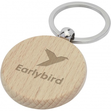 Logotrade promotional item picture of: Giovanni beech wood round keychain