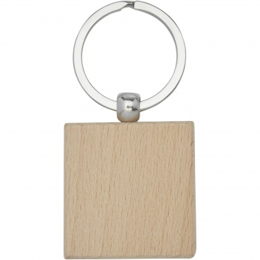 Logo trade advertising products image of: Gioia beech wood squared keychain