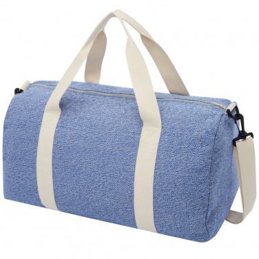 Logo trade promotional merchandise image of: Pheebs 450 g/m² recycled cotton and polyester duffel bag 24L