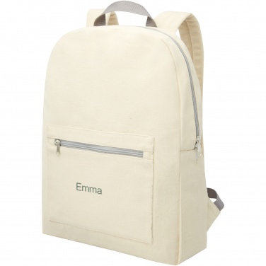 Logo trade promotional products image of: Pheebs 450 g/m² recycled cotton and polyester backpack 10L