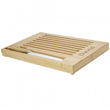 Logotrade business gifts photo of: Pao bamboo cutting board with knife
