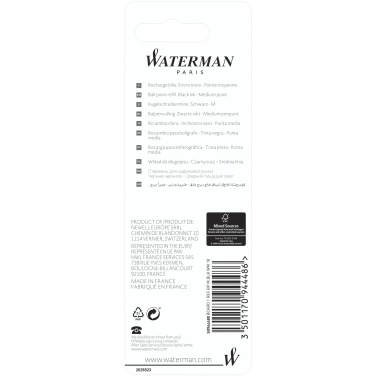 Logo trade business gift photo of: Waterman ballpoint pen refill