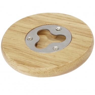 Logo trade advertising products picture of: Scoll wooden coaster with bottle opener