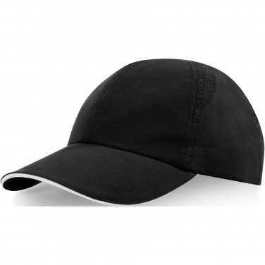 Logo trade promotional merchandise photo of: Morion 6 panel GRS recycled cool fit sandwich cap