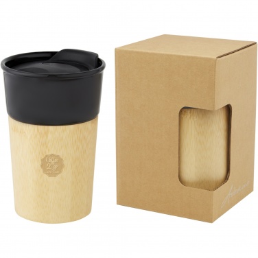 Logotrade promotional product image of: Pereira 320 ml porcelain mug with bamboo outer wall