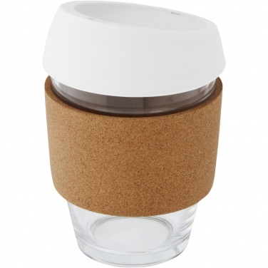 Logo trade corporate gift photo of: Lidan 360 ml borosilicate glass tumbler with silicone lid