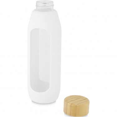 Logo trade promotional items image of: Tidan 600 ml borosilicate glass bottle with silicone grip