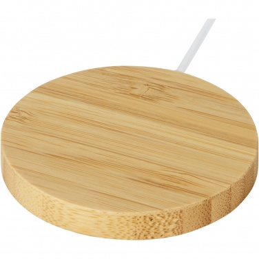 Logotrade promotional giveaway image of: Atra 10W bamboo magnetic wireless charging pad