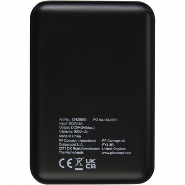 Logotrade business gifts photo of: Gleam 5000 mAh ultra slim light-up power bank