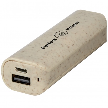 Logo trade promotional products picture of: Yoko 1200mAh wheat straw power bank
