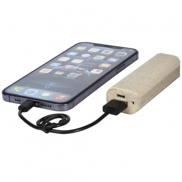 Logo trade advertising products picture of: Yoko 1200mAh wheat straw power bank