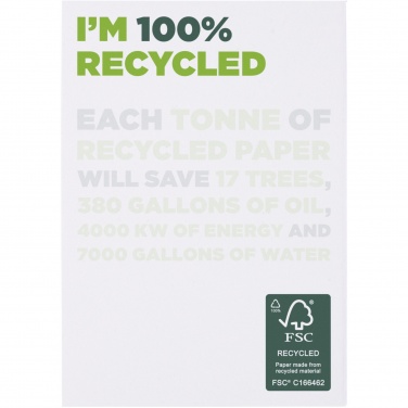 Logo trade promotional giveaways picture of: Desk-Mate® A7 recycled notepad