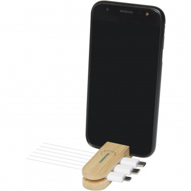 Logo trade business gifts image of: Edulis bamboo cable manager 