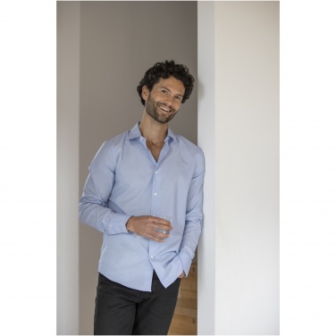 Logo trade promotional products image of: Cuprite long sleeve men's organic shirt