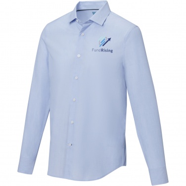Logo trade corporate gifts image of: Cuprite long sleeve men's organic shirt