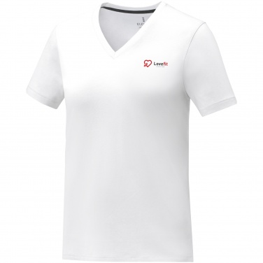 Logo trade corporate gifts picture of: Somoto short sleeve women's V-neck t-shirt 