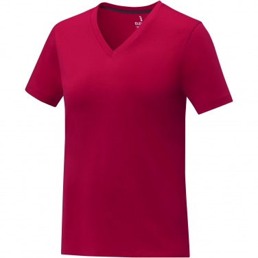 Logo trade promotional giveaways image of: Somoto short sleeve women's V-neck t-shirt 