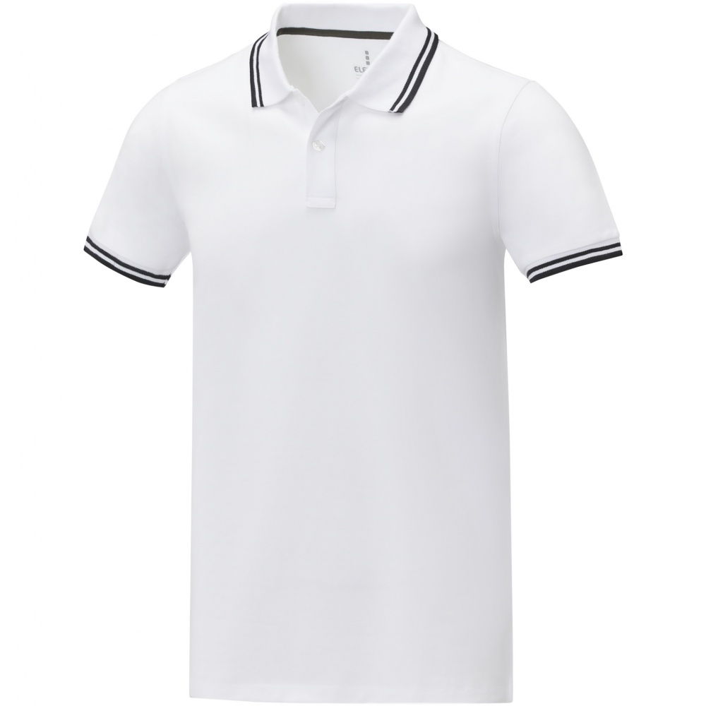 Logotrade promotional item picture of: Amarago short sleeve men's tipping polo
