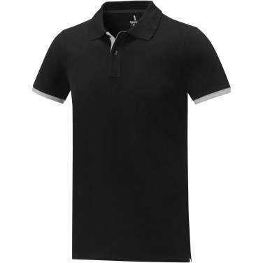 Logo trade promotional giveaways picture of: Morgan short sleeve men's duotone polo